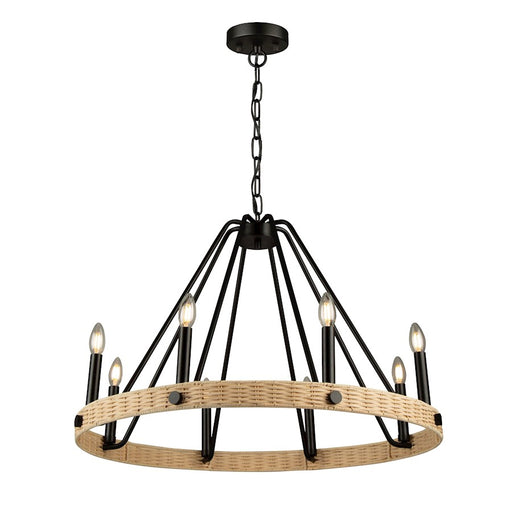 Artcraft Perris Chandelier, Black