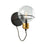 Artcraft Martina 1 Light Wall Sconce, Black/Brushed Brass/Clear