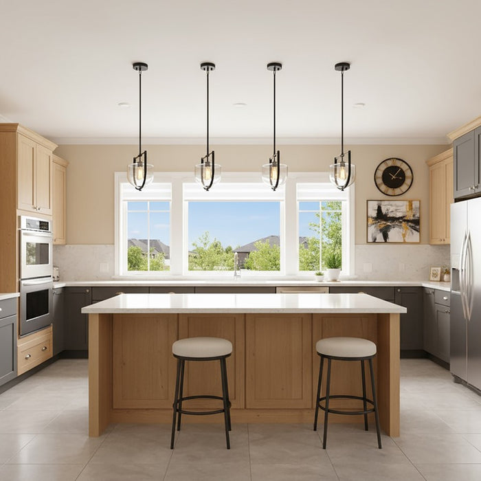 Artcraft Cheshire 1-Light Pendant, Black