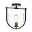 Artcraft Cheshire 1-Light Semi-Flush Mount, Black