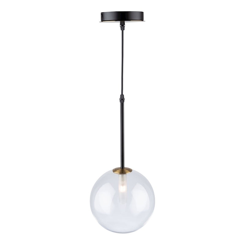 Artcraft Aurelia 1-Light Pendant, Matte Black/Brass