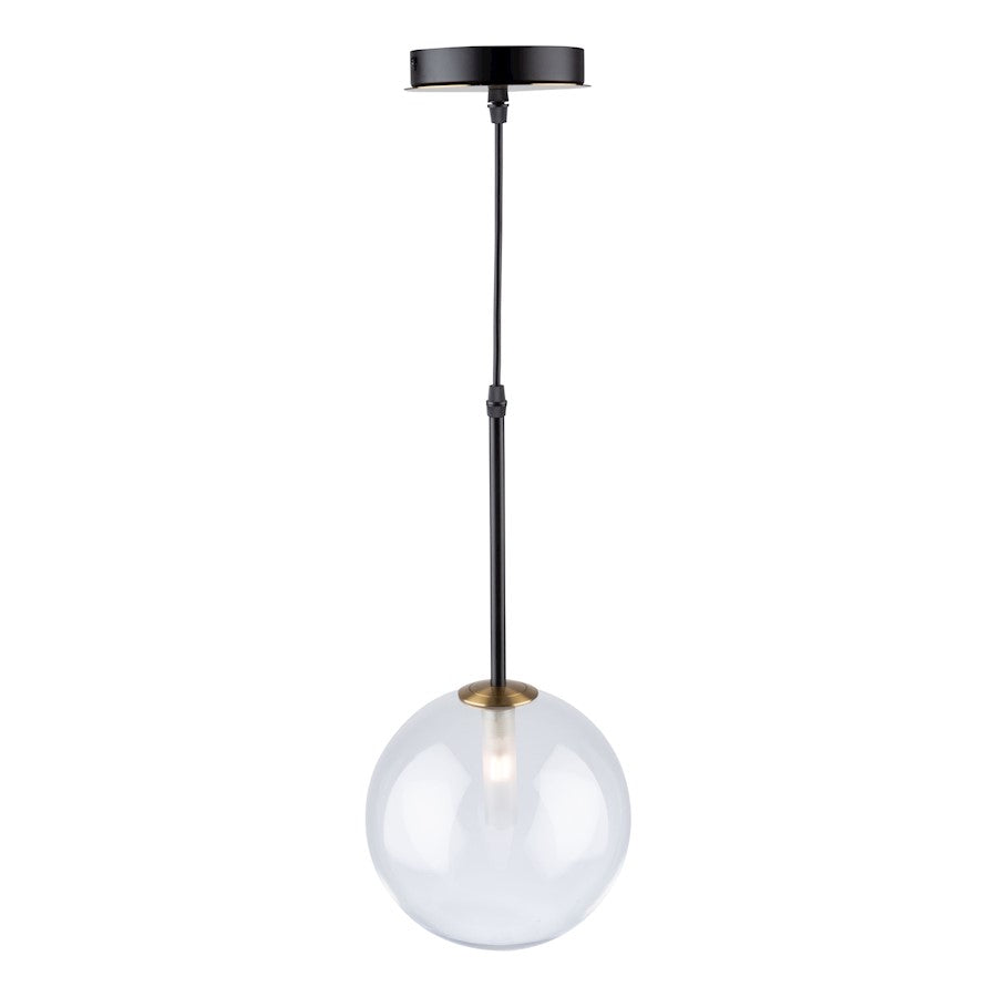 Artcraft Aurelia 1-Light Pendant, Matte Black/Brass
