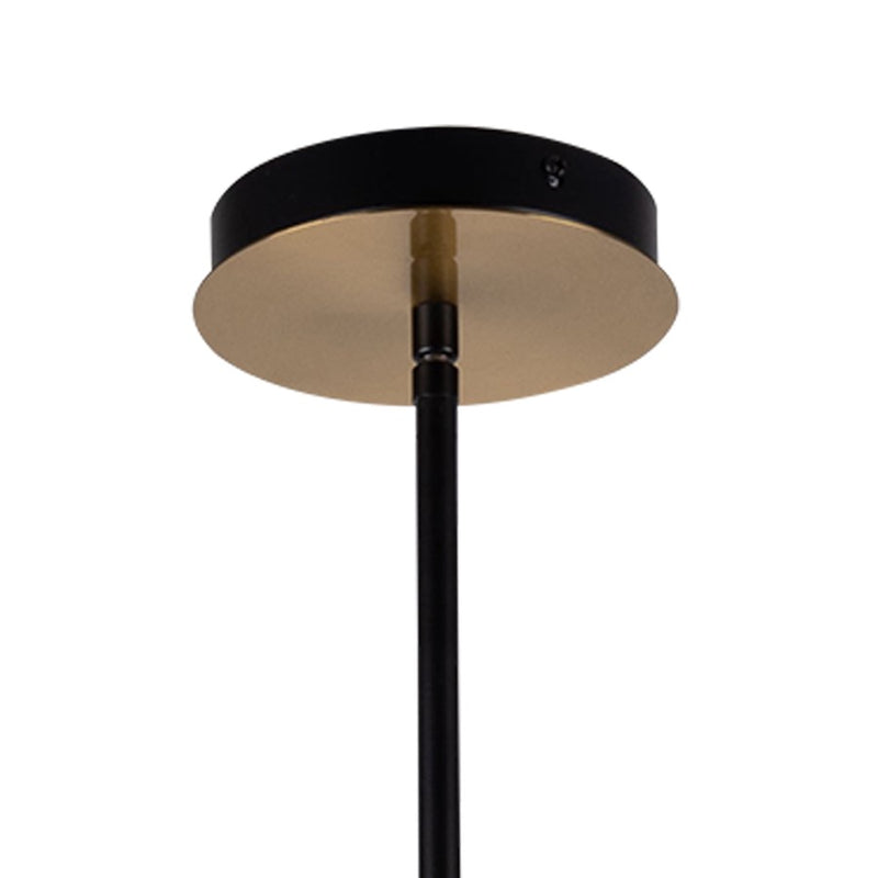 Artcraft Aurelia 30" 6-Light Chandelier, Matte Black/Brass
