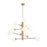 Artcraft Aurelia 12 Light Down Chandelier, Brass/Clear