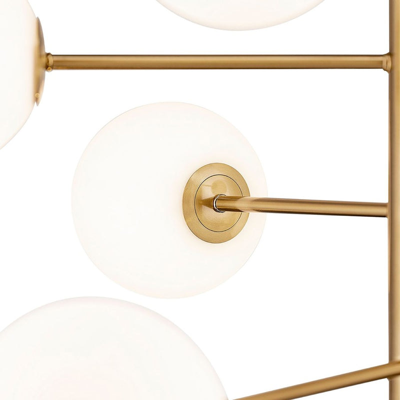 Artcraft Aurelia 12 Light Down Chandelier, Brass/Clear