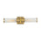 Artcraft Positano 2 Light Bathroom Vanity, Brushed Brass/Clear