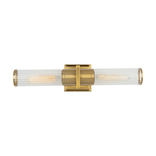 Artcraft Positano 2 Light Bathroom Vanity, Brushed Brass/Clear