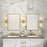 Artcraft Positano 2 Light Bathroom Vanity, Brushed Brass/Clear