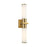 Artcraft Positano 2 Light Bathroom Vanity, Brushed Brass/White