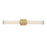 Artcraft Positano 2 Light Bathroom Vanity, Satin Brass/Clear Ribbed