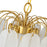 Artcraft Alessia 4 Light Chandelier, Brushed Brass/White