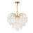 Artcraft Alessia 10 Light Chandelier, Brushed Brass/White