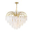 Artcraft Alessia 19 Light Chandelier, Brushed Brass/White