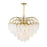 Artcraft Alessia 19 Light Chandelier, Brushed Brass/White