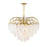 Artcraft Alessia 19 Light Chandelier, Brushed Brass/White