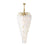 Artcraft Alessia 21 Light Chandelier, Brushed Brass/White