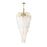 Artcraft Alessia 21 Light Chandelier, Brushed Brass/White