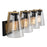 Artcraft Treviso 3-Light Vanity Light, Black/Brass