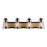 Artcraft Treviso 3-Light Vanity Light, Black/Brass