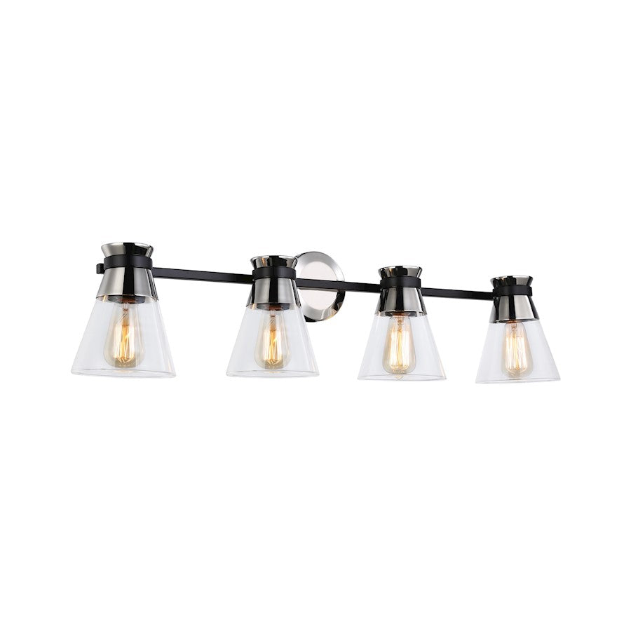 Artcraft Kanata 4-Light Vanity Light, Black