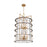 Artcraft Burford 12 Light Down Chandelier, Brass/Black/Clear