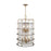 Artcraft Burford 12 Light Down Chandelier, Brass/Black/Clear
