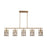 Artcraft Burford 5 Light Island Light, Brass/Black/Clear