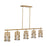Artcraft Burford 5 Light Island Light, Brass/Black/Clear