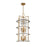 Artcraft Burford 8 Light Down Chandelier, Brass/Black/Clear - AC11818BB