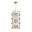 Artcraft Burford 8 Light Down Chandelier, Brass/Black/Clear