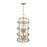 Artcraft Burford 8 Light Down Chandelier, Brass/Black/Clear