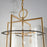 Artcraft Burford 8 Light Down Chandelier, Brass/Black/Clear