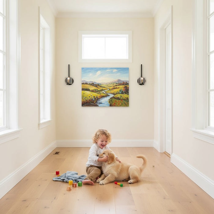 Artcraft Salinas 1-Light Sconce, Black And Brass