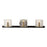 Artcraft Salinas 3-Light Vanity Light, Black And Brass/Clear