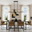 Artcraft Salinas 5-Light Island Light, Black And Brass