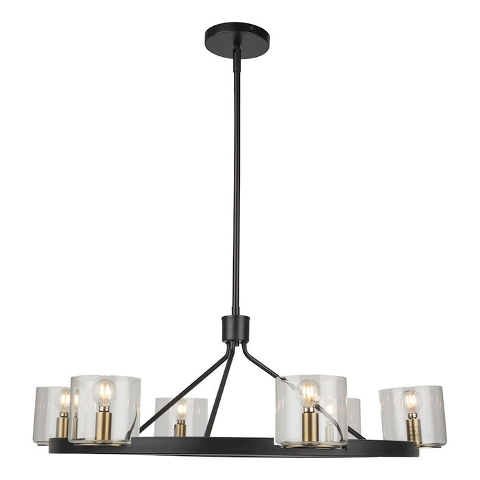 Artcraft Salinas 6-Light Chandelier, Black And Brass