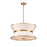 Artcraft Layla 23.5" Diameter 6 Lt Chandelier, Brushed Brass/White