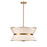 Artcraft Layla 23.5" Diameter 6 Lt Chandelier, Brushed Brass/White