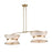 Artcraft Layla 8 Light Linear Island, Brushed Brass/White