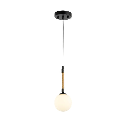 Artcraft Capilano 1 Light Pendant, Black/Clear