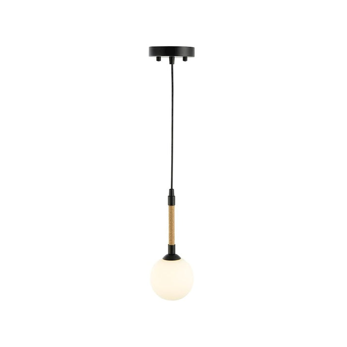 Artcraft Capilano 1 Light Pendant, Black/Clear