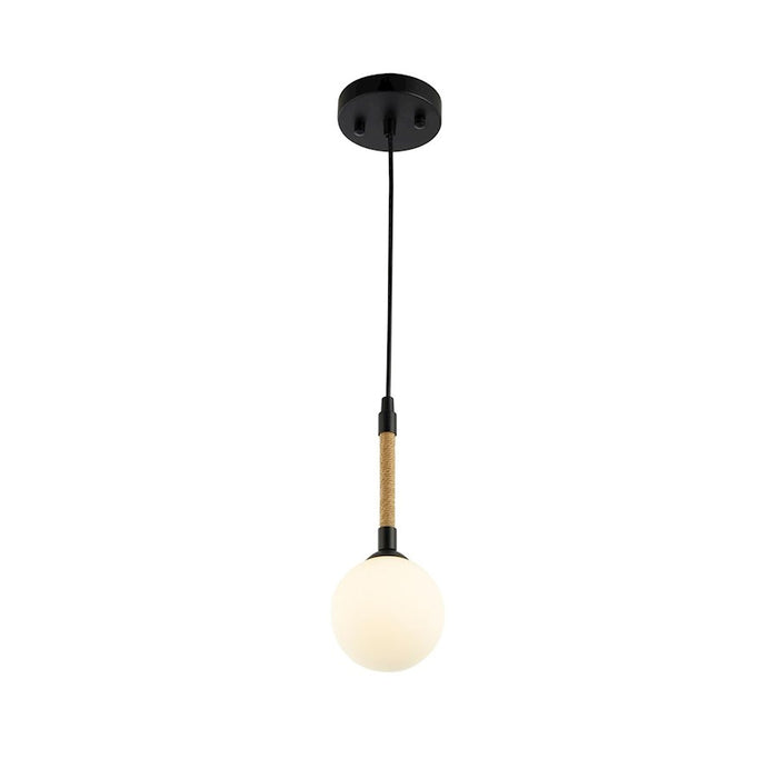 Artcraft Capilano 1 Light Pendant, Black/Clear