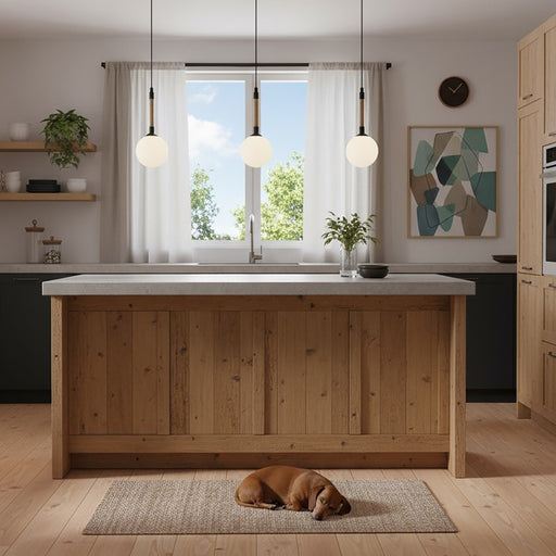 Artcraft Capilano 1 Light Pendant, Black/Clear