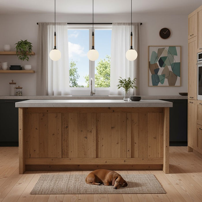 Artcraft Capilano 1 Light Pendant, Black/Clear