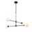 Artcraft Capilano 4 Light Chandelier, Black/Clear