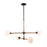 Artcraft Capilano 4 Light Chandelier, Black/Clear