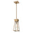Artcraft Lucian 1 Light Pendant, Brushed Brass/Clear