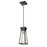 Artcraft Lucian 1 Light Pendant, Black/Brushed Brass/Clear