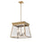 Artcraft Lucian 18" Diameter 4 Light Chandelier, Brushed Brass/Clear