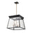 Artcraft Lucian 18" Diameter 4 Light Chandelier, Black/Brass/Clear